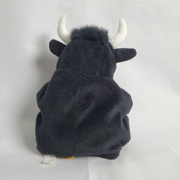 Wells Fargo Bull Bear Plush Hand Puppet 2 In 1 Brown Black 8" Stuffed Animal - Picture 3 of 8